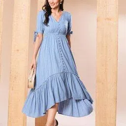 globus Women A-Line Dress with Ruffled Detail-picture-43