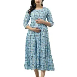 devek Women Rayon Floral Tiered Dress image 1