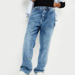 max Men Distressed Loose Fit Carpenter Jeans image 1