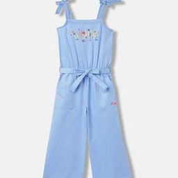 blue giraffe Girl Embroidered Relaxed Fit Jumpsuits-picture-33