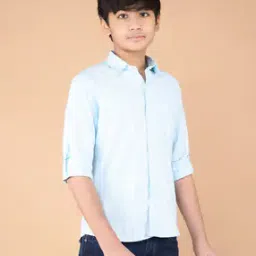 crimsoune club Boys Striped Regular Fit Shirt with Patch Pocket-picture-14