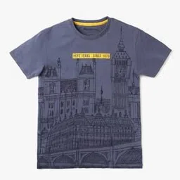 pepe jeans Boys Benette SS IP Printed Regular Fit Round-Neck T-Shirt-picture-10