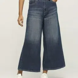 pepe jeans Women Mid-Wash High-Rise Wide-Leg Jeans-picture-13