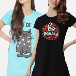 fflirtygo Pack of 2 Graphic Print Nightdresses-picture-14