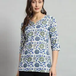 mialo fashion x ag Women Floral Print Pure Cotton Straight Kurti-picture-44