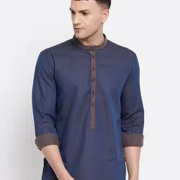 even Band Collar Short Kurta-picture-37