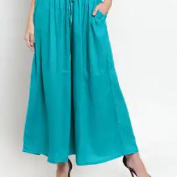 clora creation Flared Palazzo with Drawstring Waistband-picture-2