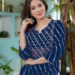 nyrika Women Embroidery A-Line Kurta Set-picture-49