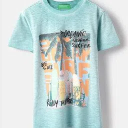 united colors of benetton Boys Graphic Print Regular Fit Round-Neck T-Shirt-picture-22
