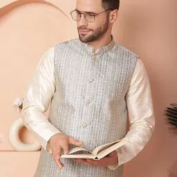 jompers Men Self-Design Regular Fit Nehru jacket-picture-11