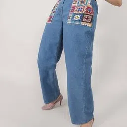 campus sutra Women Embroidered Relaxed Fit Jeans-picture-45