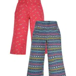 plumtree Girls Pack of 2 Printed Relaxed Fit Palazzos-picture-19
