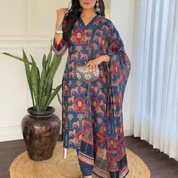 nyrika Women Printed Straight Kurta Set-picture-48