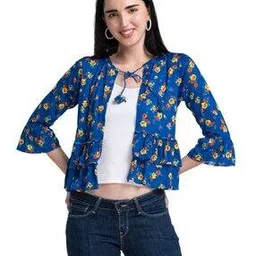 globus Floral Print Open-Front Shrug-picture-15
