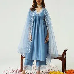 fiorra Women Embellished Straight Kurta Set-picture-15