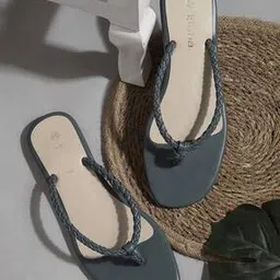 kiana house of fashion Women Braided Strap Slip-On Flat Sandals-picture-52