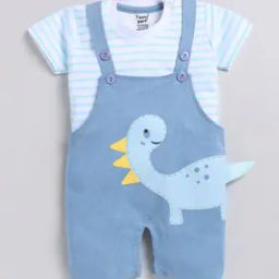 toonyport Infants Graphic Print Regular Fit Dungaree-picture-4