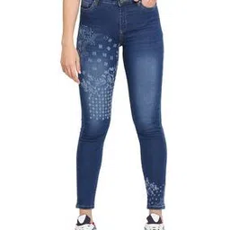 being human Lightly Washed Printed Skinny Jeans-picture-39