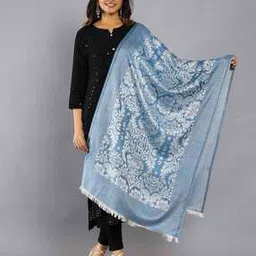 handicraft-palace Women Floral Woven Stole with Fringed Hem-picture-32