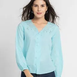 shaye Women Schiffli Embroidered Relaxed Fit Top-picture-35