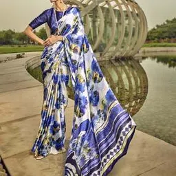 ri-wah Women Printed Saree with Blouse Piece-picture-17