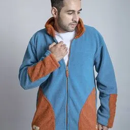 bombay trooper Unisex Coloublock Regular Fit Polar Fleece Winter Jacket-picture-29