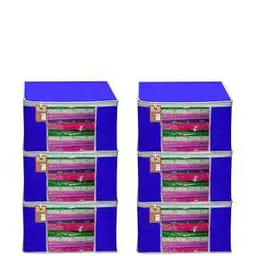 atorakushon Set of 6 Fabric Saree Cover Bags-picture-37