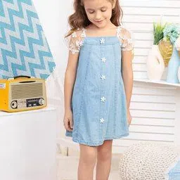 tiny twills Floral Applique A-Line Dress-picture-36