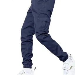 poshax Men Joggers with Cargo Pockets image 1