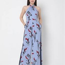 vero moda Leaf Print Halter-Neck Jumpsuit-picture-18