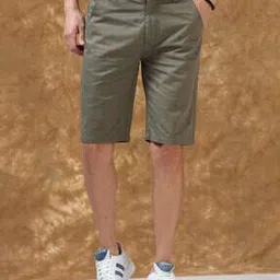 thinc Men Regular Fit Mid-Rise Cargo Shorts-picture-15