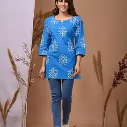 rimeline fashion Women Floral Print Straight Kurti-picture-12