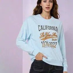 fyre rose Typographic Print Round-Neck Sweatshirt-picture-37