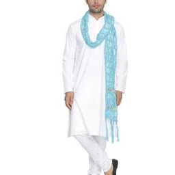 vastramay Men Ruched Stole with Tassels-picture-50