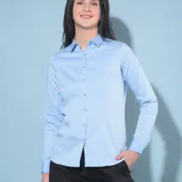 crimsoune club Women Slim Fit Shirt with Spread Collar-picture-12