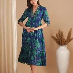 fashor Women Floral A-Line Dress-picture-37