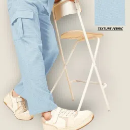 indiclub Men Waffle-Knit Straight Track Pants image 1