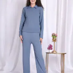 neudis Women Ribbed Top & Pants Co-Ord Set-picture-45
