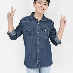 crimsoune club Cotton Slim Fit Shirt with Flap Pockets -picture-40