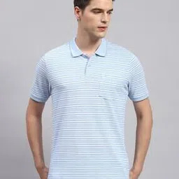 monte carlo Men Striped Polo T-Shirt with Patch Pocket-picture-13
