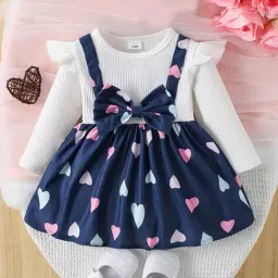 thoillling Heart Print A-Line Dress image 1