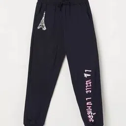 fame forever by lifestyle Girls Typographic Straight Track Pants-picture-49