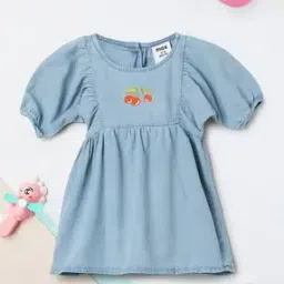max Girls Yoke Embroidered Fit and Flare Dress-picture-40