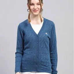 monte carlo Women V-Neck Front Open Cardigan-picture-17