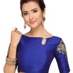 studio shringaar Boat-Neck Back Open Blouse-picture-13