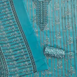 alakhdhani creation Women Embellished Unstitched Dress Material image 1