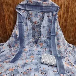 alakhdhani creation Women Floral Print 3-Piece Unstitched Dress Material-picture-49