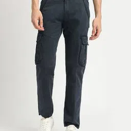 the bear house Men Relaxed Fit Flat-Front Cargo Pants with Cuffed Hem-picture-26