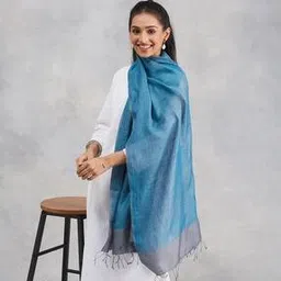 fabindia Women Silk Reversible Ekko Stole-picture-30
