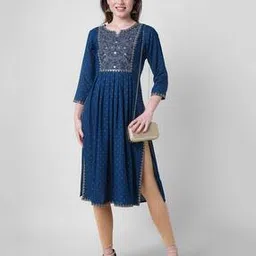 purvija kurties Embroidered Straight Kurta-picture-34